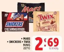 Deco Market Mars Snickers Twix Minis offerta