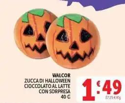Deco Market Walcor zucca di halloween cioccolato al latte con sorpresa offerta