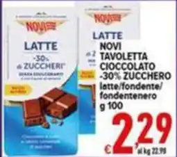 Iper Triscount Novi Tavoletta Cioccolato offerta