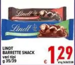 Iper Triscount Lindt barrette snack offerta