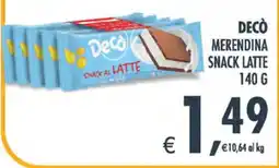 Decò Local Decò merendina snack latte offerta