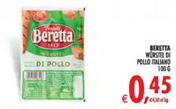 Decò Local Beretta würstel di pollo italiano offerta