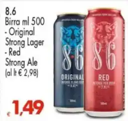 Despar 8.6 Birra ml 500 offerta