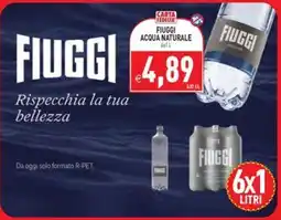 Pim Supermercati Fiuggi acqua naturale offerta