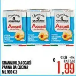 Supermercati EffePiù Granarolo Accadi Panna da cucina offerta