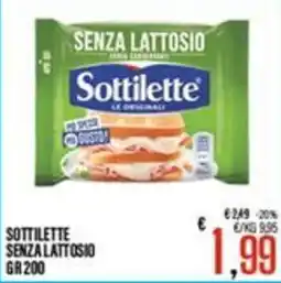 Supermercati EffePiù Sottilette senza lattosio offerta