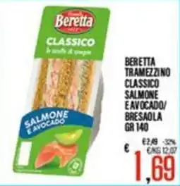 Supermercati EffePiù Beretta tramezzino classico salmone e avocado offerta