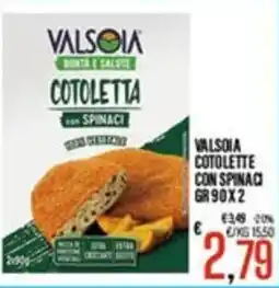 Supermercati EffePiù Valsòia cotoletta con spinaci offerta