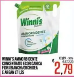 Supermercati EffePiù Winni's ammorbidente concentrato ecoricarica fiori bianchi/orchidea offerta