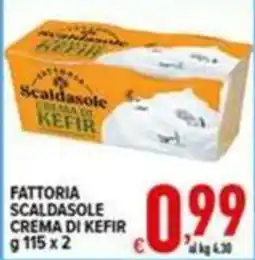 Iper Triscount Fattoria Scaldasole Crema di kefir offerta