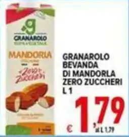 Iper Triscount Granarolo bevanda di mandorla zero zuccheri offerta