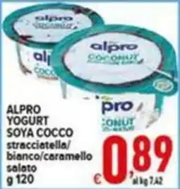Iper Triscount Alpro yogurt soya cocco offerta