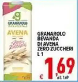 Iper Triscount Granarolo bevanda di avena zero zuccheri offerta
