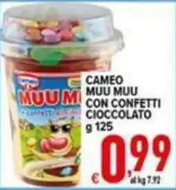 Iper Triscount Cameo muu muu con confetti cioccolato offerta