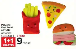 Carrefour Market Peluche Fast Food o Frutta Assortito offerta
