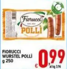 Iper Triscount Fiorucci wurstel pollì offerta