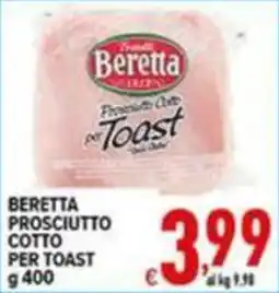 Iper Triscount Beretta prosciutto cotto per toast offerta