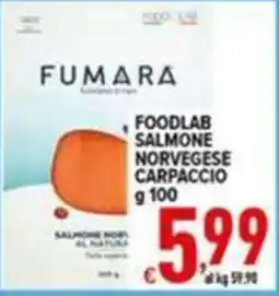 Iper Triscount Foodlab salmone norvegese carpaccio offerta