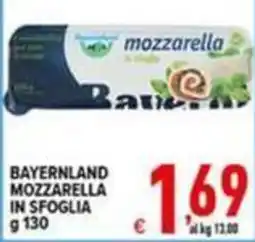 Iper Triscount Bayernland mozzarella in sfoglia offerta