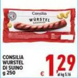 Iper Triscount Consilia wurstel di suino offerta