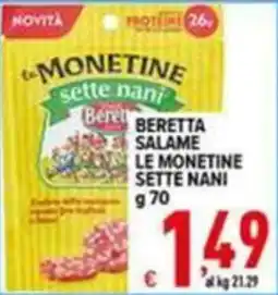 Iper Triscount Beretta salame le monetine sette nani offerta