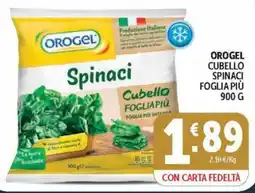Deco Market Orogel spinaci cubello foglia più offerta
