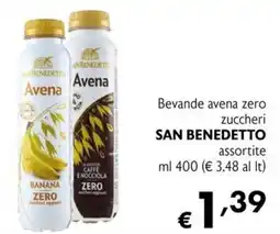 Eurospesa Bevande avena zero zuccheri SAN BENEDETTO offerta