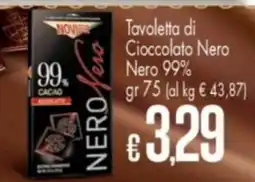 Despar Tavoletta di Cioccolato Nero Nero 99% offerta
