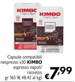 Eurospesa Capsule compatibili nespresso kimbo espresso napoli/ristretto offerta