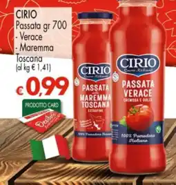 Despar Passata verace Cirio offerta