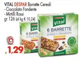 Despar Vital Barrette Cereali offerta