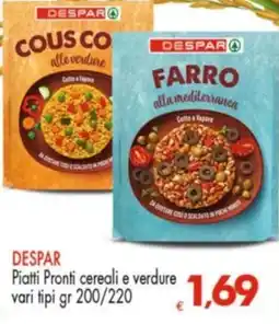 Despar Despar Piatti Pronti cereali e verdure offerta