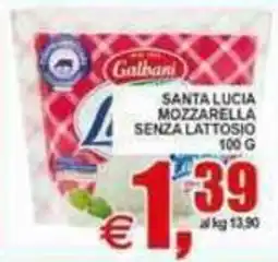 Pewex Galbani Santa Lucia Mozzarella Senza Lattosio offerta