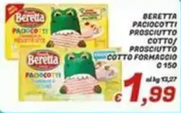 Idromarket Beretta paciocotti prosciutto cotto/prosciutto cotto formaggio offerta