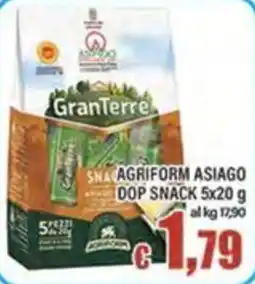 Top Supermercati GranTerre Snack Agriform Asiago DOP offerta