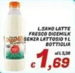 Idromarket L.Sano latte fresco dicemilk senza lattosio offerta