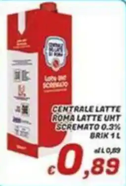 Idromarket Centrale Latte Roma Latte UHT Scremato 0.3% offerta