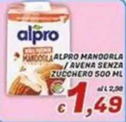 Idromarket Alpro mandorla / avena senza zucchero offerta