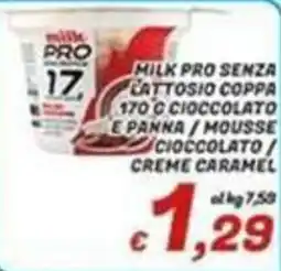 Idromarket Milk Pro senza lattosio coppa cioccolato offerta