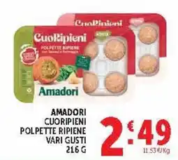 Deco Market Amadori Cuoripieni Polpette Ripiene offerta