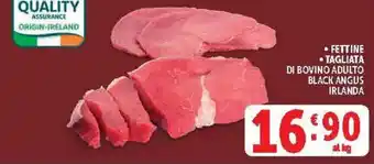 Deco Market Fettine tagliata di bovino adulto black angus irlanda offerta