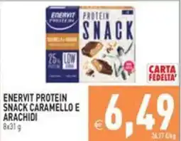 Pim Supermercati Enervit protein snack caramello e arachidi offerta
