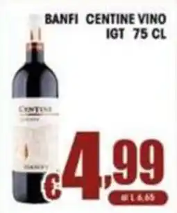 Sacoph Banfi centine vino offerta
