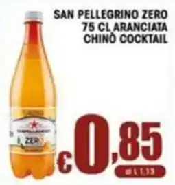 Sacoph San Pellegrino zero aranciata chinò cocktail offerta