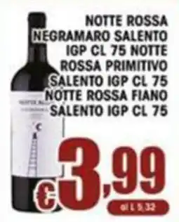 Sacoph Notte Rossa Negramaro Salento IGP offerta