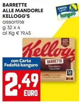 Kanguro Barrette alle mandorle Kellogg's offerta