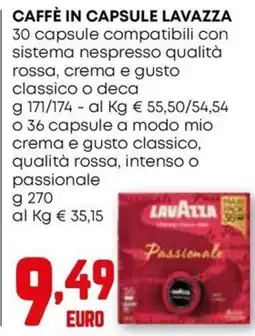 Kanguro Caffè in capsule Lavazza offerta
