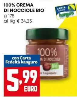 Kanguro Crema di nocciole bio offerta