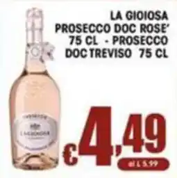 Sacoph La gioiosa prosecco doc rose' offerta
