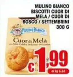 Sacoph Mulino Bianco Biscotti Cuor di Mela offerta